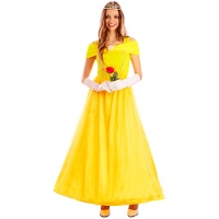 Disfraz de princesa de cuento amarillo para mujer