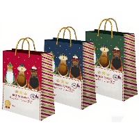 Bolsa regalo de 42 x 30 x 10 cm de Reyes Magos vintage - 1 unidad