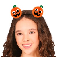 Diadema de calabazas pompom