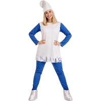 Disfraz de duendecillo azul para mujer