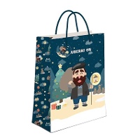 Bolsa regalo de 23 x 18 x 10 cm de Olentzero - 1 unidad