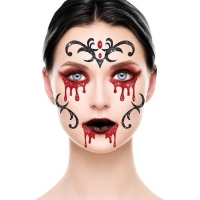 Joyas adhesivas faciales vampiresa purpurina