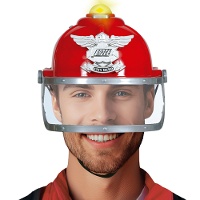 Casco de bombero con sonido y luz
