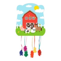 Piñata de la granja alegre de 28 x 33 cm