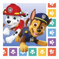 Servilletas de la Patrulla Canina acción de 16,5 cm - 16 unidades