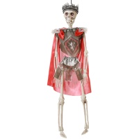 Colgante de esqueleto rey medieval de 40 cm