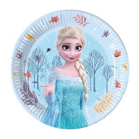 Platos de Frozen azul de 20 cm - 8 unidades