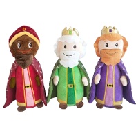 Peluches de Reyes Magos de 20 x 7 cm - 3 unidades
