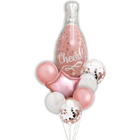 Bouquet rosa de botella Cheers - 8 unidades