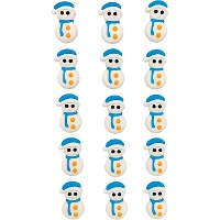 Figuras de azúcar de muñeco de nieve - Azucren - 15 unidades