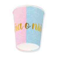 Vasos de Niño o Niña de baby shower de 9 x 8 cm - 10 unidades