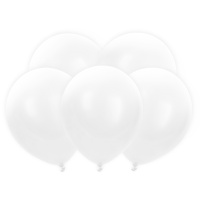 Globos de látex de 30 cm con luz blancos - 5 unidades