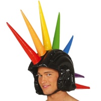 Cresta hinchable multicolor para adulto