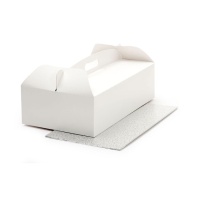 Caja de 31 x 16 x 12 cm para tarta rectangular con base