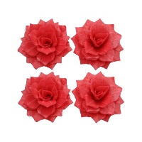 Obleas de flores de Rosa Rosalía de 4 cm - FunCakes - 15 unidades
