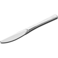 Cuchillos de 20 cm de plástico plateado - 50 unidades
