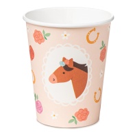 Vasos de Caballo Vintage de 220 ml - 6 unidades