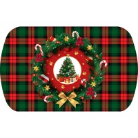 Bandeja de 39 x 24 cm de plástico de árbol de Navidad