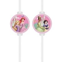 Pajitas de Princesas Disney - 4 unidades