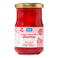 Cerezas Maraschino rojas con tallo de 225 gr - PME