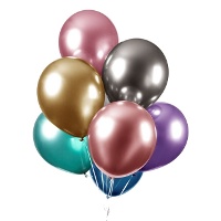 Globos de látex de 30 cm cromados - PartyDeco - 50 unidades