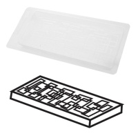 Molde de plástico para turrón y chocolate de laberinto de 20 x 8 x 2 cm
