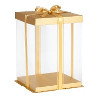 Caja de 30 x 30 x 35 cm para tarta con lazo - Hilarious