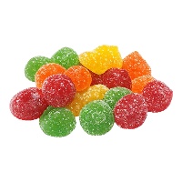 Gominolas con forma de tetas sabor a frutas con azúcar - 125 gr