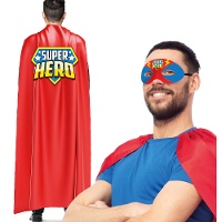 Conjunto de Superhéroe con capa y antifaz
