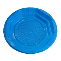 Platos de 13,5 cm de plástico de colores - 20 unidades