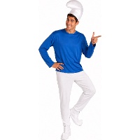 Disfraz de duendecillo azul para hombre