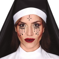 Joyas adhesivas faciales de monja