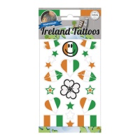 Tatuajes temporales surtidos de Irlanda - 1 lámina