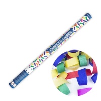 Cañón de confeti de colores de 80 cm