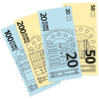 Oblea de chuchería de billetes de colores - 8 gr