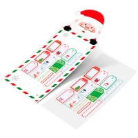 Etiquetas adhesivas con carta de Papá Noel - 2 hojas