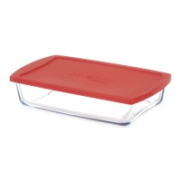 Tupper de 1,32 L de cristal con tapa borcam