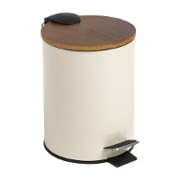 Papelera para baño de 3 L Bois & Terre tapa acacia