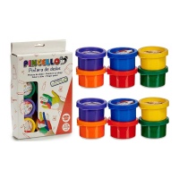 Pintura de dedos de 28 ml 6 colores - 12 unidades