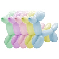 Globos de látex moldeables color pastel - 100 unidades