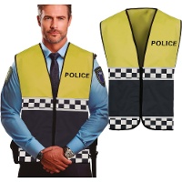 Chaleco policía amarillo para adulto