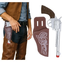 Cartuchera con pistola de vaquero de 30 cm