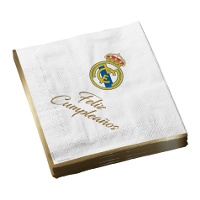 Servilletas de Real Madrid de Feliz cumpleaños - 12 unidades