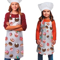 Conjunto de delantal y gorro de cocinero cupcakes infantil