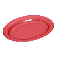 Bandeja de 30 x 23 cm ovalada de plástico - 3 unidades