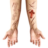 Tatuajes temporales de heridas de posesión