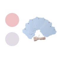 Etiquetas con forma de marco de colores de 5 x 8 cm - 8 unidades