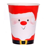 Vasos de 9,5 cm de Papá Noel - 6 unidades