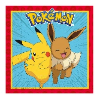 Servilletas de Pokémon de 16,5 x 16,5 cm - 20 unidades