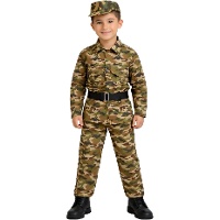 Disfraz de soldado de camuflaje para niño